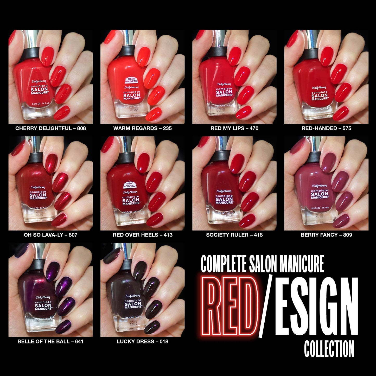 Sally Hansen - Complete Salon Manicure Nail Color, Reds