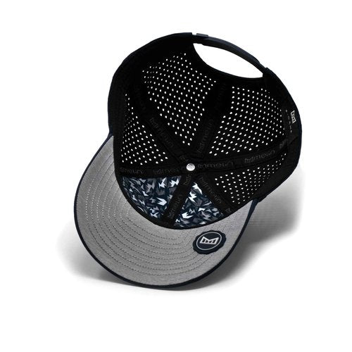 melin A-Game Icon Hydro, Navy, Performance Snapback Hat, Water-Resistant Baseball Cap for Men & Women, Medium-Large