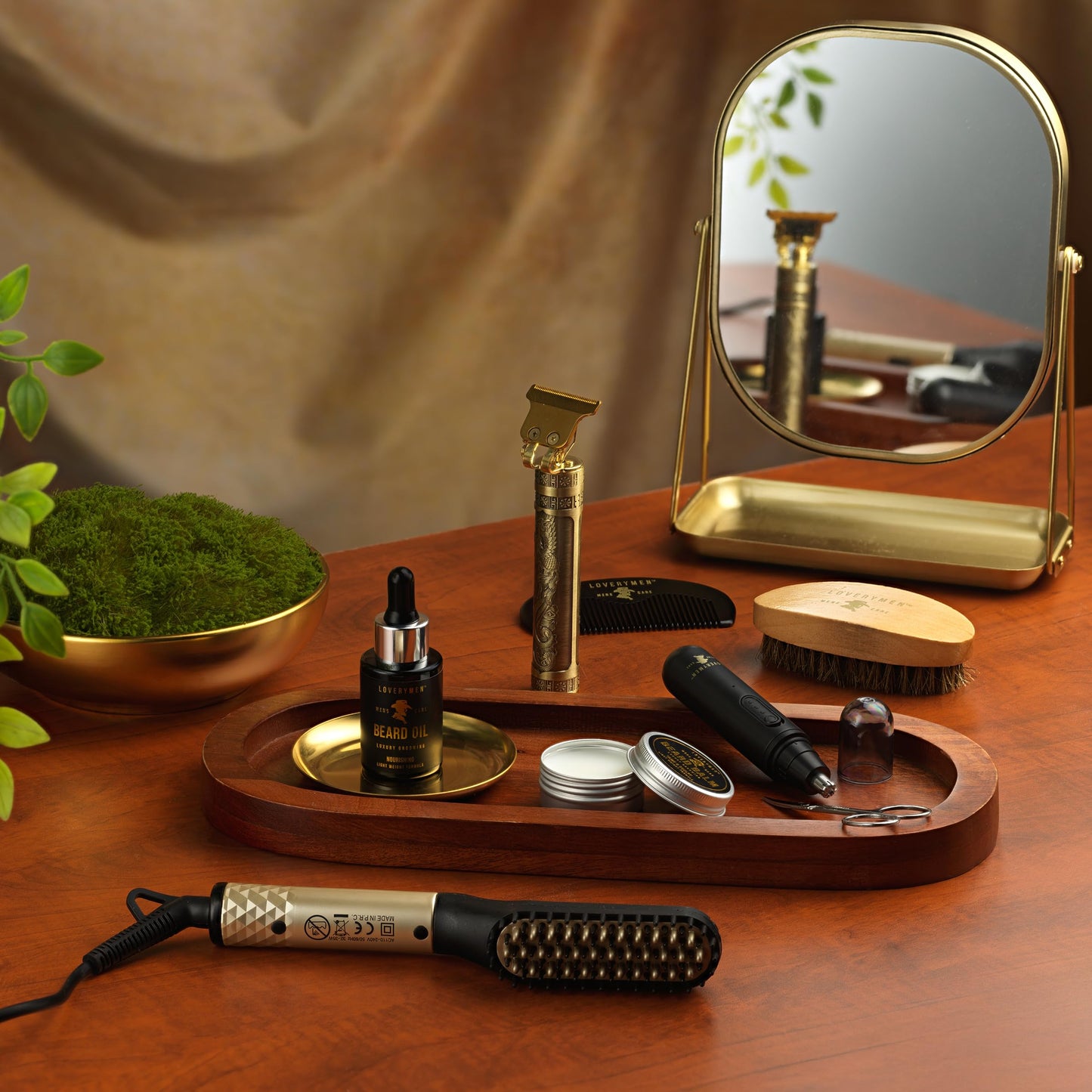Christmas Gifts for Men, Dad, Him - Mens Grooming Beard Kit, Beard Trimmer, Nose Hair Trimmer, Hair Straightener Brush, Oil, Balm & More, 15pc Beard Kit for Men Care Mens Gift Birthday