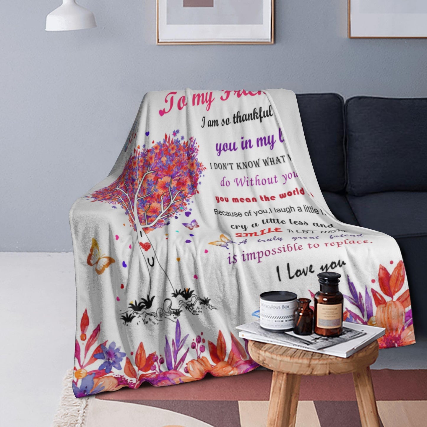 Ujifuis Best Friend Birthday Gifts for Women,Friendship Gifts for Women,Gifts for Best Friend Woman Friends Blankets 60"x50"