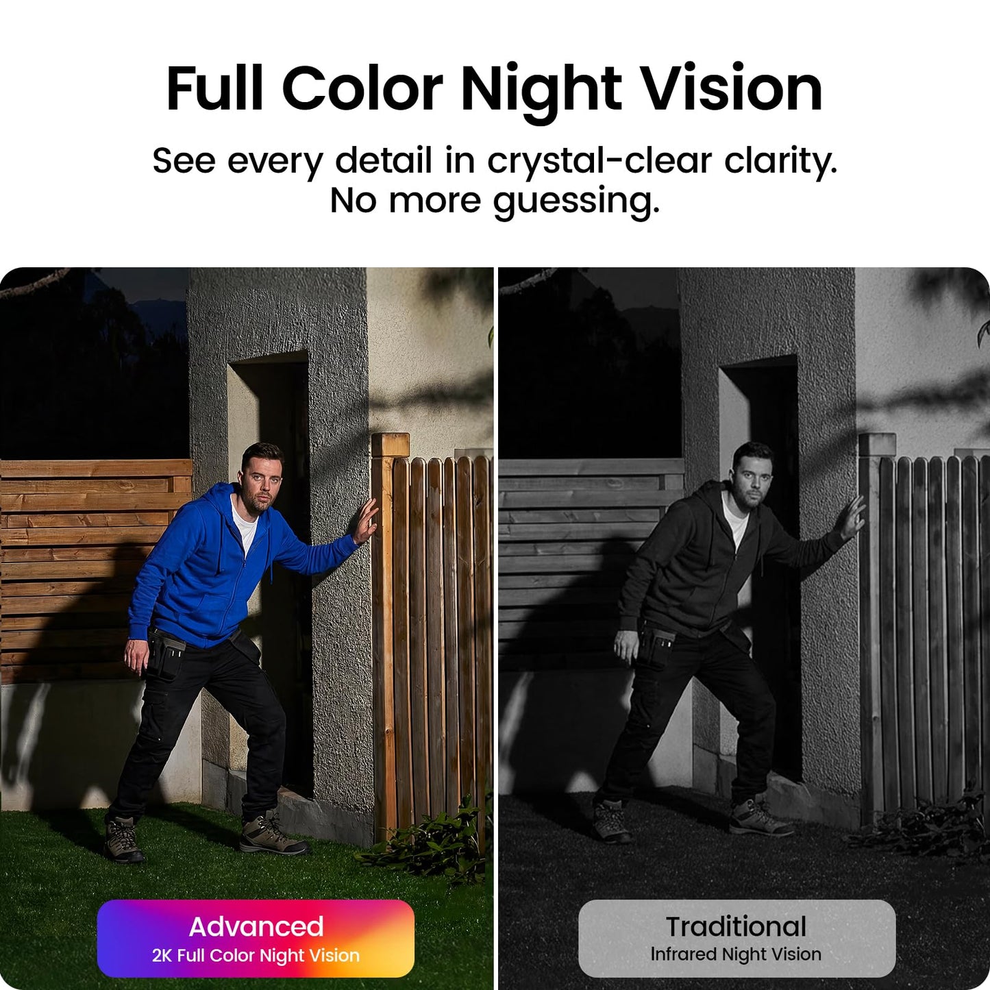 aosu Solar Security Cameras Wireless Outdoor Home System, True 2K HD, Cross-Camera Tracking, PIR + AI Human Detection, Color Night Vision, Local Storage, No Subscription Required, 6-Cam-Kit