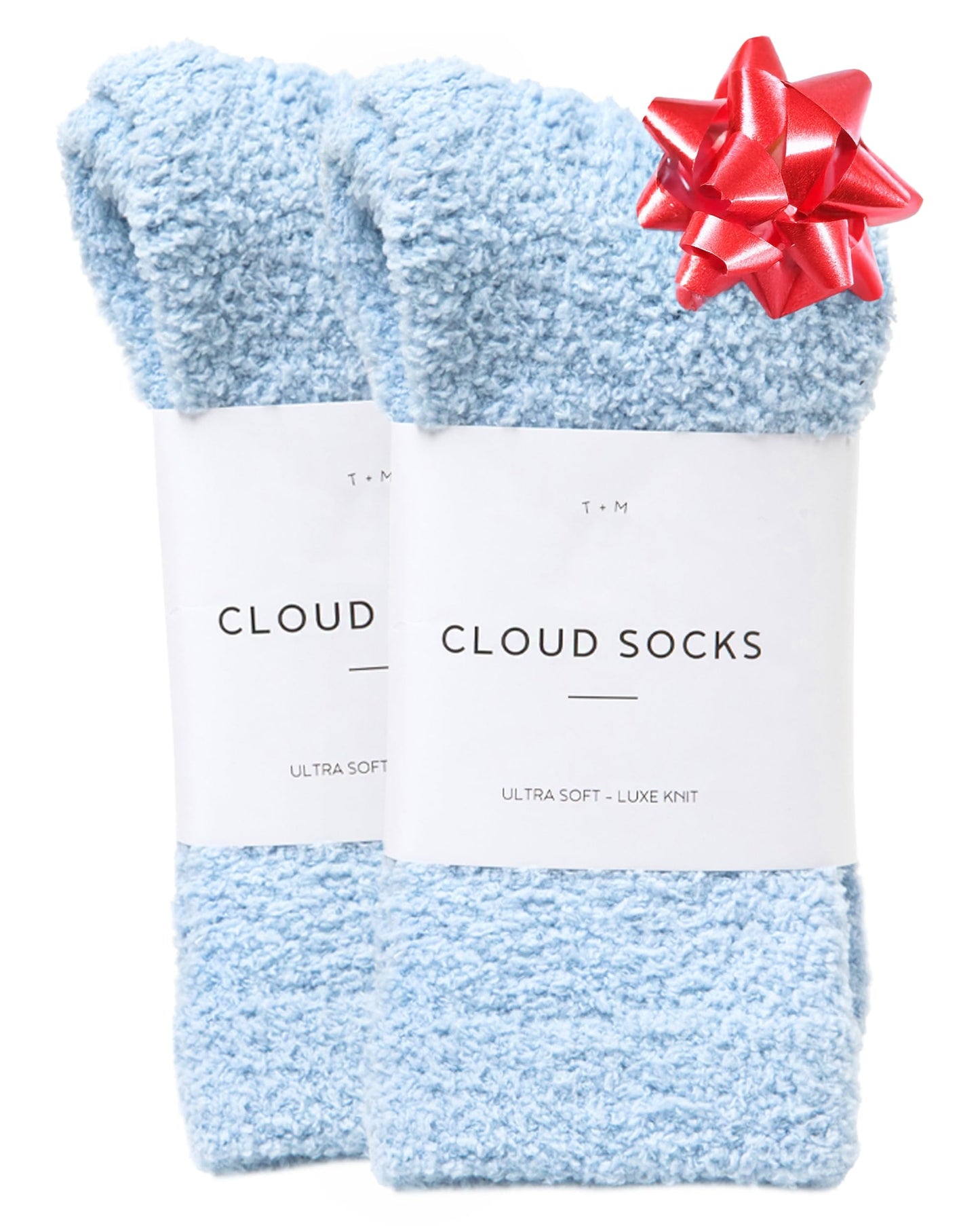 Unboxme Gifts Warm & Cozy Ultra-Luxe Cloud Socks for Women & Men - Super Soft Luxurious Fabric Sleep Socks for Him & Her, Blue 2 Pairs