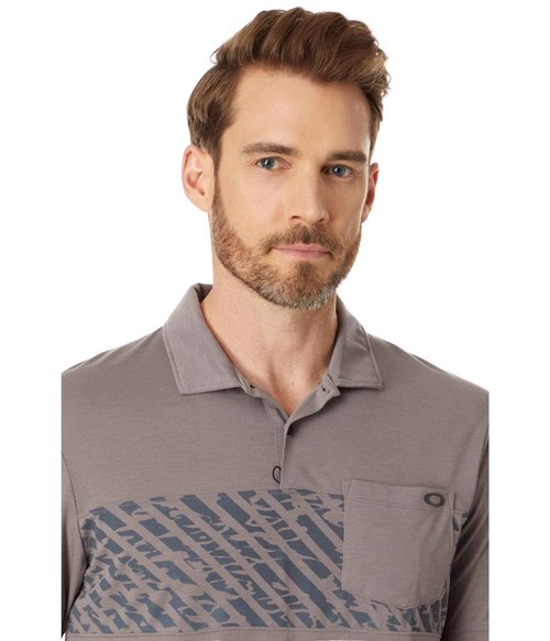 Oakley Unisex Adult Sand Stripe Pkt Polo Shirt, Storm Front, XX-Large US