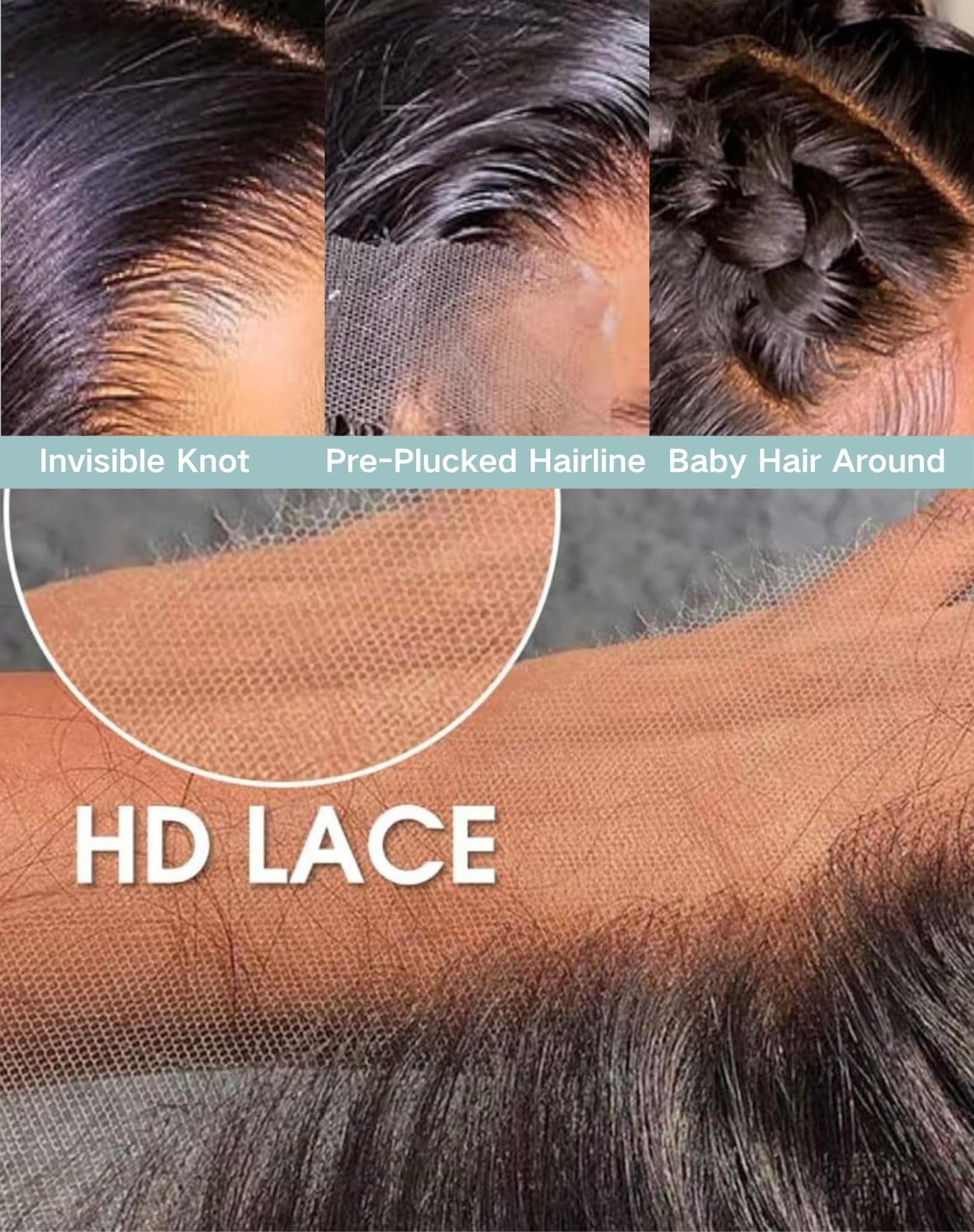 Amyes 30 Inch Straight Lace Front Wigs Human Hair 13x4 HD Lace Front Wig Pre Plucked 200 Density Glueless Wigs for Black Women S