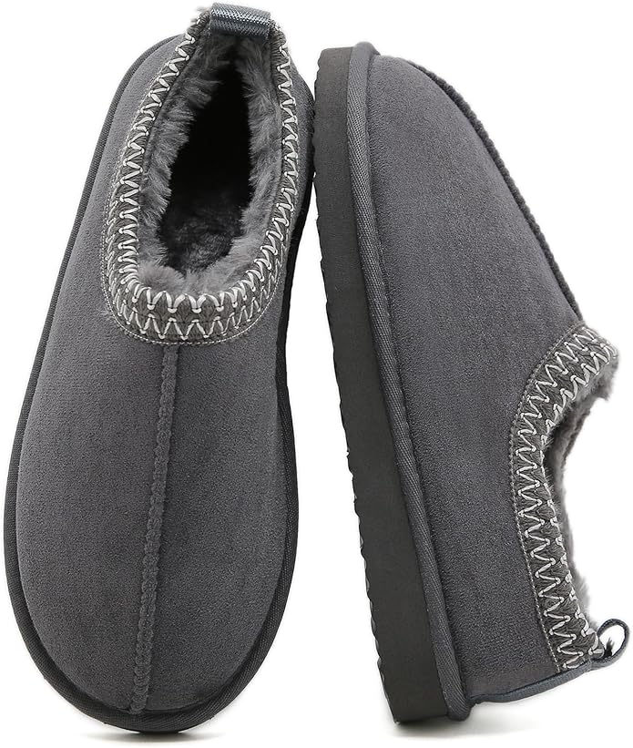 SMajong Women's Fuzzy Slippers Cozy Memory Foam House Shoes Winter Warm Loafer Slippers Indoor