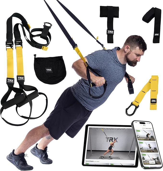TRX All-In-One Home Gym System – Complete Suspension Training Kit for Strength Training, HIIT & Full-Body Workouts at Home...