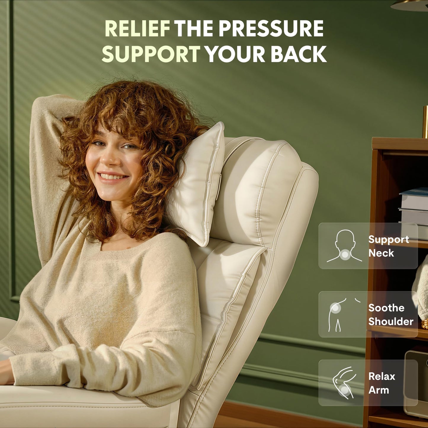 FLEXISPOT Oversized Big and Tall Office Chair, 180° Flip Armrests for Pets&Cross Legged, Computer Desk Chair with Footrest, Lounge Chairs for Home Office Gaming Working, ScratchSafe Air Leather, Beige