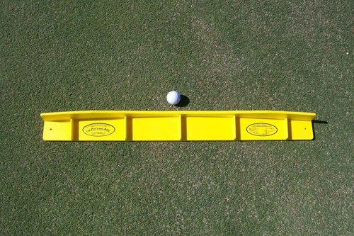 The Putting Arc - MS3 Model - Golf Training Aid Used to Perfect Your Putting and Reduce Your Score! - Practice and Master Your Putting Fundamentals! - Golden Yellow