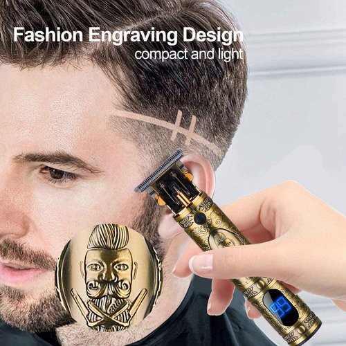 Suttik Professional Hair Clippers and Electric Shavers Set, Beard Trimmer for Men Electric Razor Beard Grooming Kit Hair Trimmer with 2 Foil Head and Limit Combs, Gift for Men,Bronze