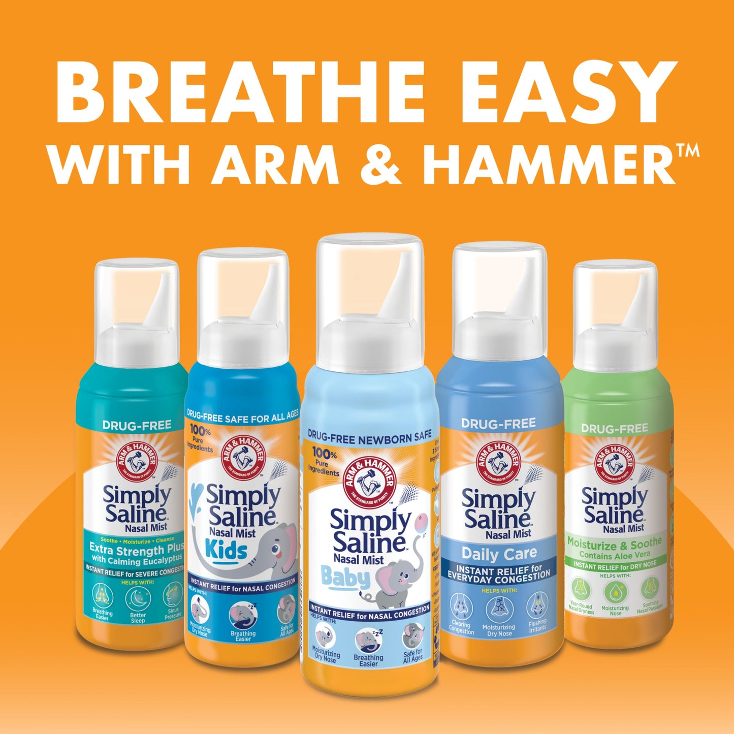 Simply Saline Extra Strength for Severe Congestion Relief Nasal Mist: 4.6oz 3-Pack