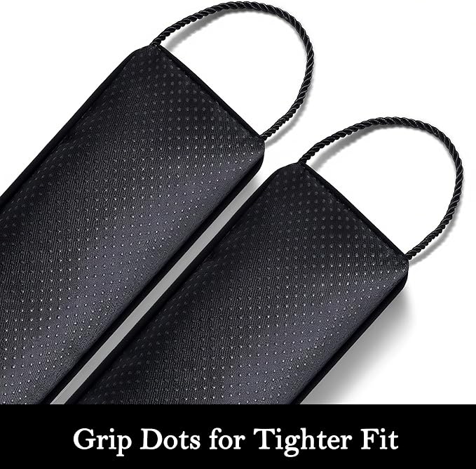 Sunolga Door Draft Stopper Blocks Hot and Cold Air with Removable Washable Cover for Bottom of Door, All-Season Seal for Noise, Light, Dust, Door Sweep for Gaps Up to 3", Home Essentials, 34", Black