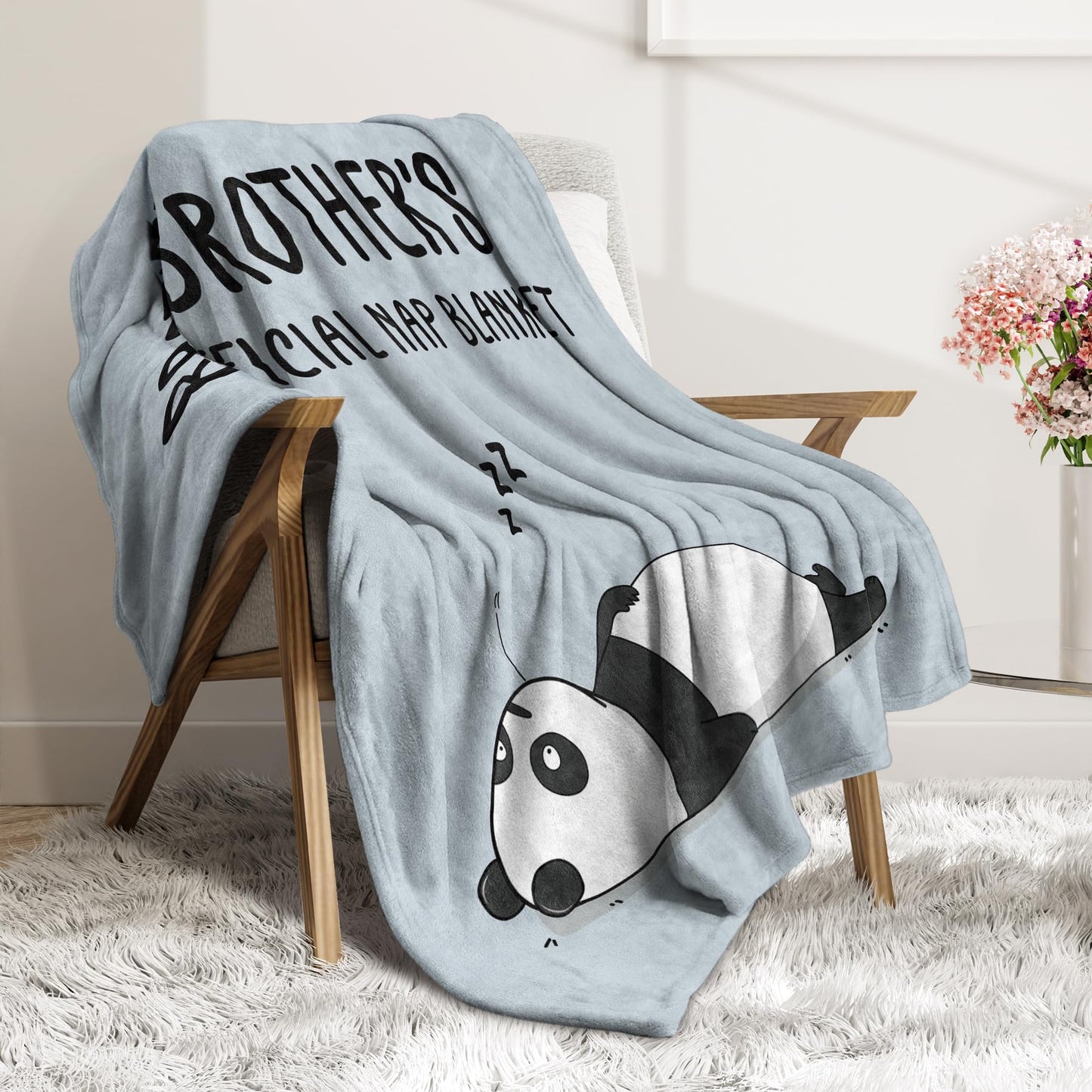 musaecoin Gifts for Brother Blanket, Brother Gifts from Sister, Funny Birthday Graduation for Adult Brothers, Soft Flannel Throw Blanket 60" x 50"