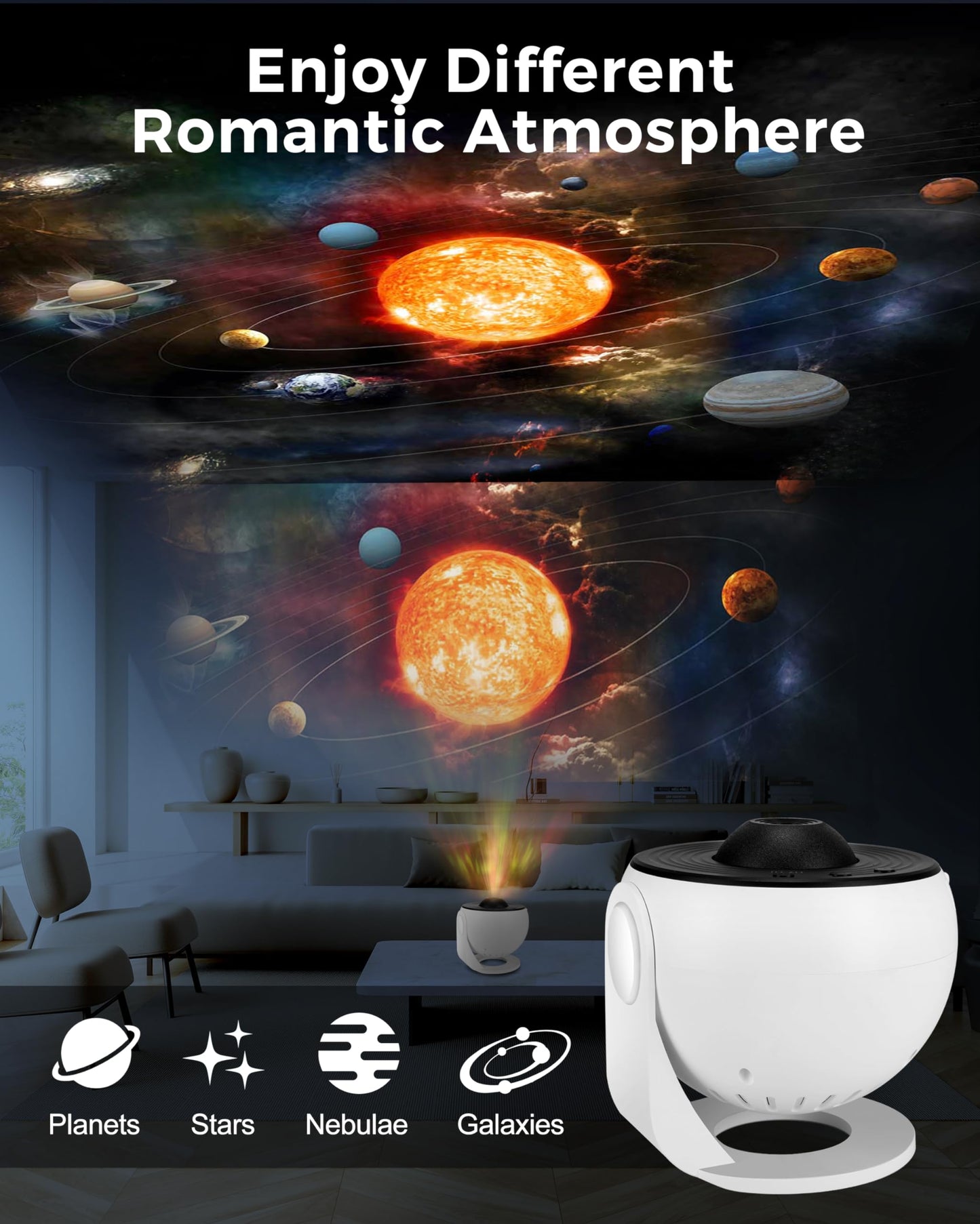 Planetarium Projector for Bedroom - 13 in 1 Star Galaxy Light - Nebula Night Light Milky Way Projector with Timer, LED Space Galaxy Lamp Room Decor for Adults Kids