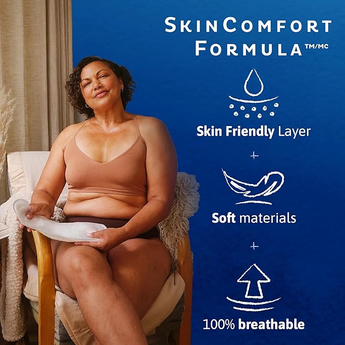 TENA Sensitive Care Incontinence Pads, Bladder Control, Postpartum for Women, Overnight Absorbency, Extra Coverage, 90 Count