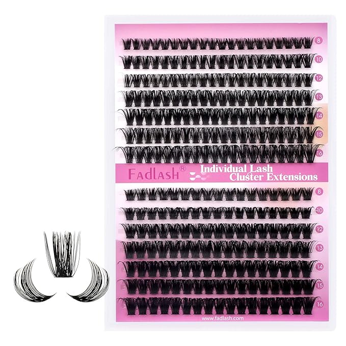 Lash Clusters 60D+80D Fluffy Eyelash Clusters D Curl 8-16mm Individual Lashes Cluster Eyelash Extensions Wispy 280pcs Thick Lash Extension Clusters (60+80D-0.07-D, 8-16mm)