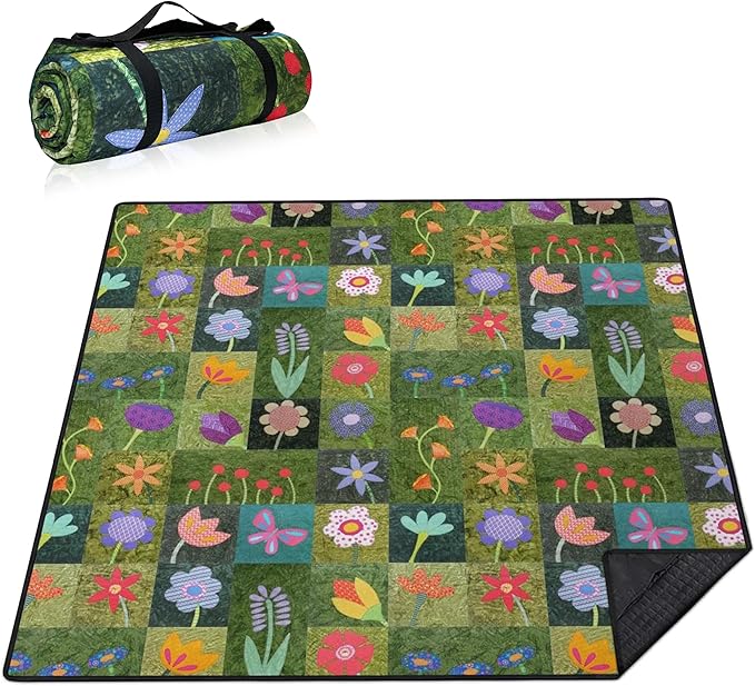 Supfitness Extra Large Picnic Blankets Waterproof Foldable (80 "x 80") Beach Blanket Waterproof Sandproof,3-Layer Thicking...