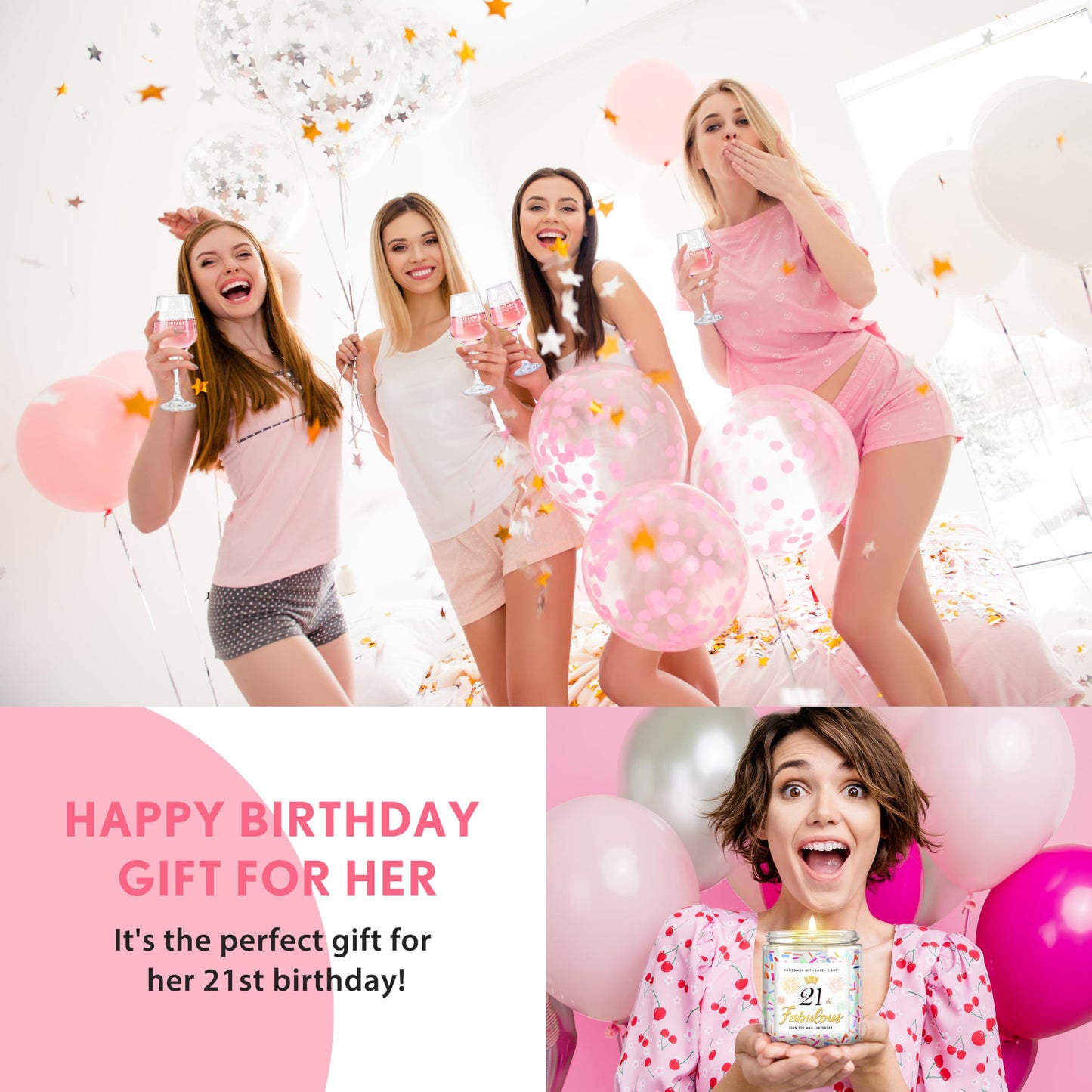 Unique 21st Birthday Decorations & Gifts for Her: Funny Ideas for Friends, Sisters, Daughters Turning 21