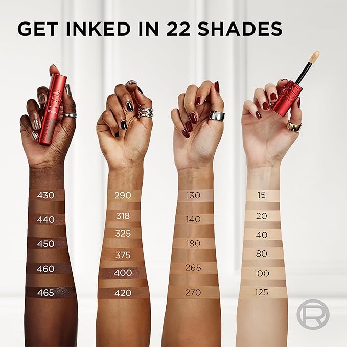 L'Oreal Paris Infallible Skin Ink 2-in-1 Foundation Concealer Hybrid Face Makeup, up to 48HR Transfer-Resistant with Buildable Light to Full Coverage, 375 Tan Warm