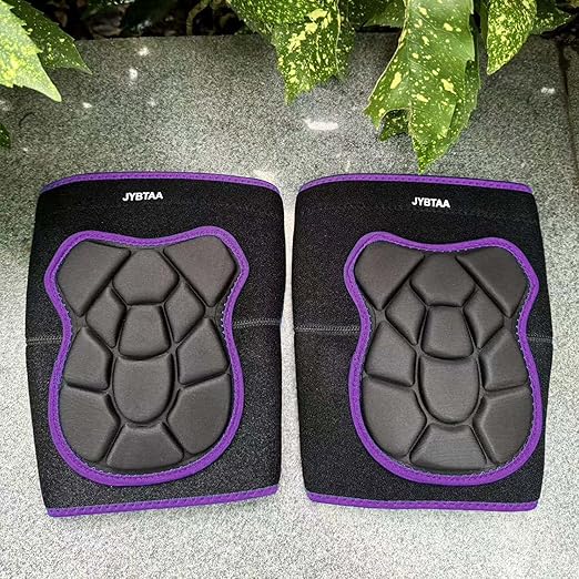 Knee Pads for Men Women Floor Work, Thick Memory Foam Knee Pad for Carpet Installer, Planting Flower, Mopping Floors, Anti-Slip Kneepads for Gardening Cleaning Nursing DIY Project for Kneeling, Purple M (1 Pair)