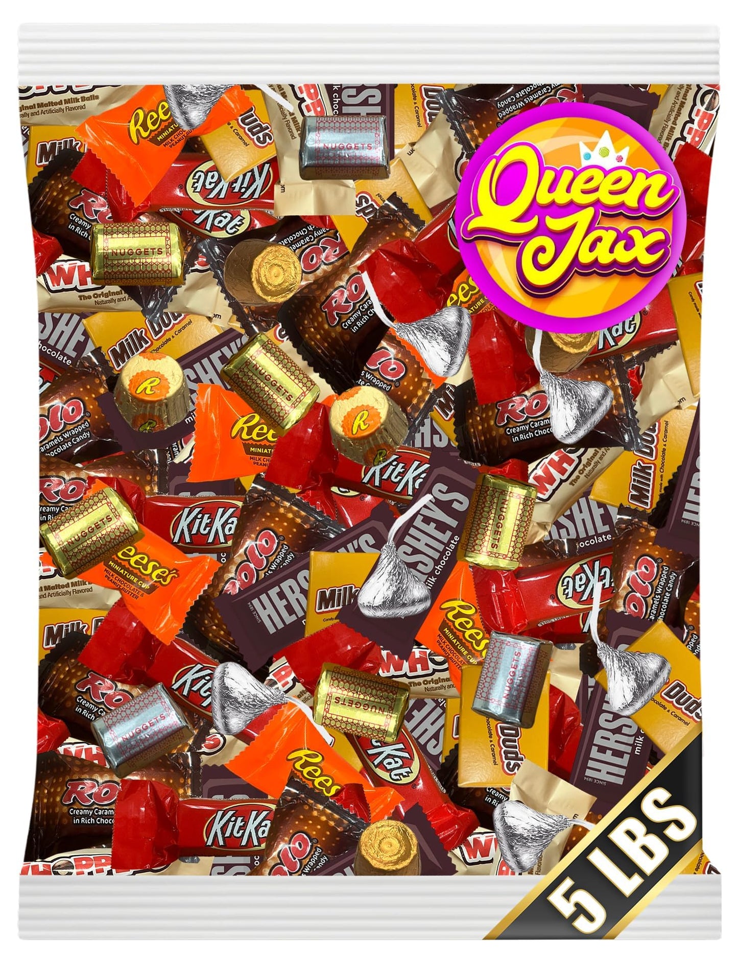 Assorted Chocolate Candy Variety Pack - 5 Lb Bulk Candies Chocolate Mix - Bulk Mini Chocolates Candy Bars Individually Wrapped Candies