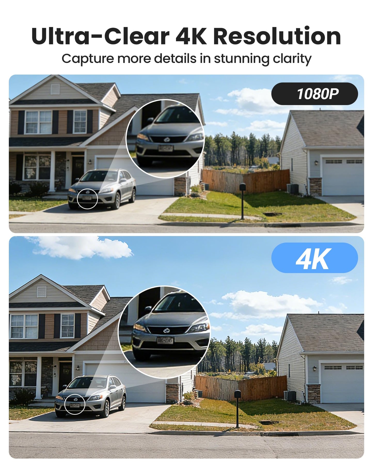 ZOSI 4K PoE Security Camera System, H.265+ 8CH NVR with 2TB HDD (16CH Expandable), 4 x 8MP Wired IP PoE Cameras Outdoor Indoor, Human/Face/Vehicle Detect, One-Way Audio, Color Night Vision, Spotlight