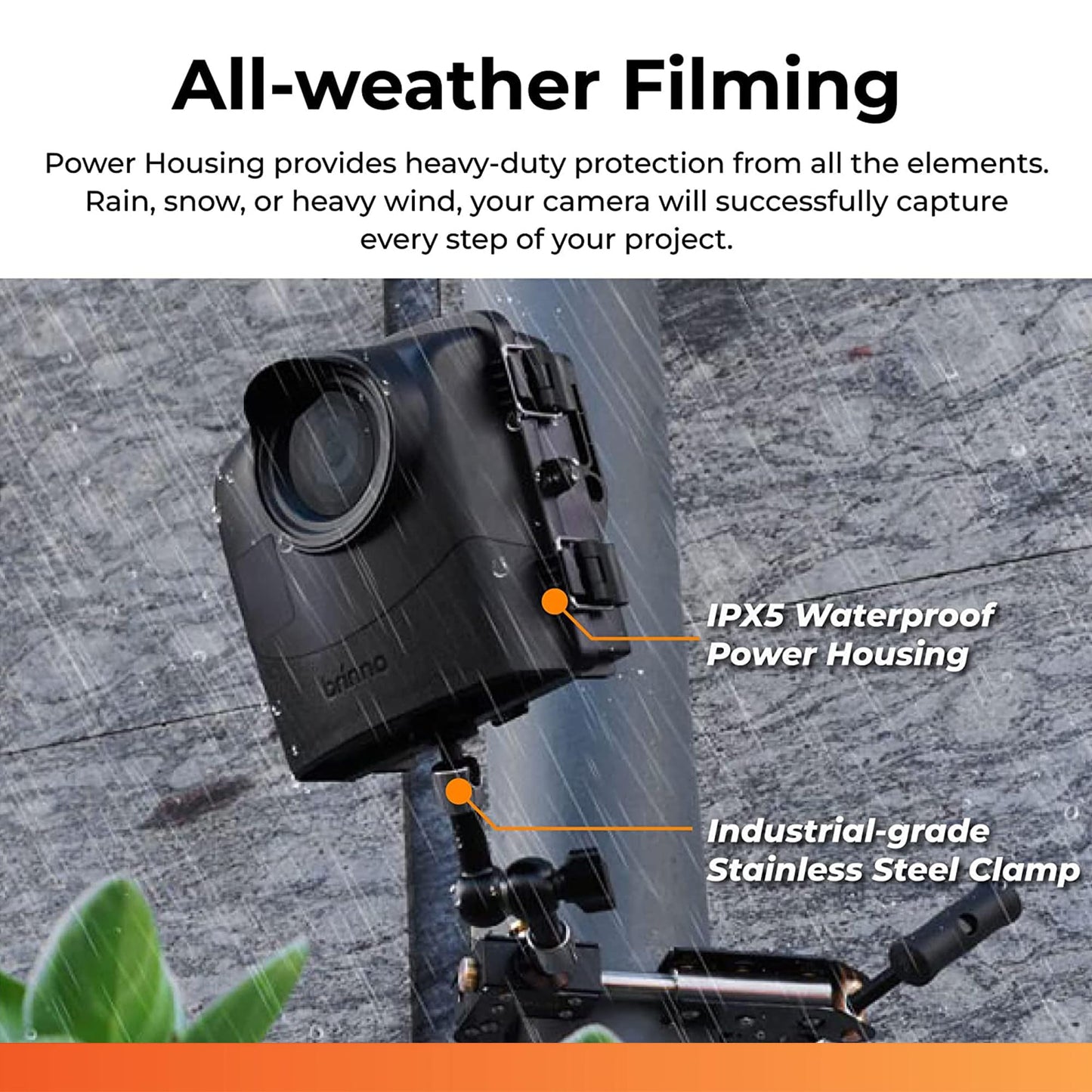 Brinno Bcc2000 - Construction & Outdoor Security Time Lapse Camera Trio Bundle Pack - Up To 1-Year Battery Life - 1080P - Includ
