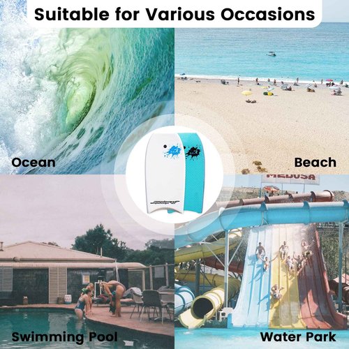 Rokia R Bodyboard for Beach Include Leash 42 Inch Body Board with Durable EPO Core Reticular Structure Board Great Surfing for Teens and Adult