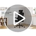 PKPT Ergonomic Office Chair, 330LBS Desk Chair with 3-Level Lumbar Support & Headrest, Breathable Mesh Backrest, Flip-Up A...