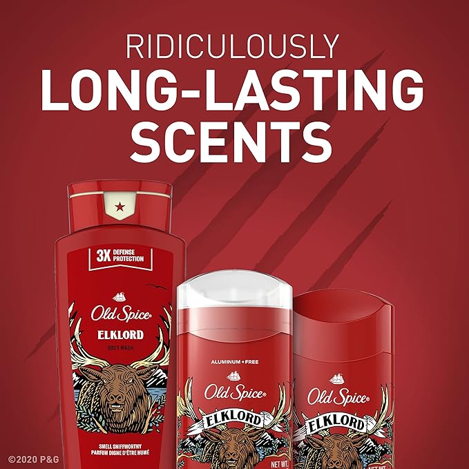 Old Spice Aluminum Free Deodorant for Men, ElkLord, 48 Hr. Protection, 3.0oz (Pack of 3)