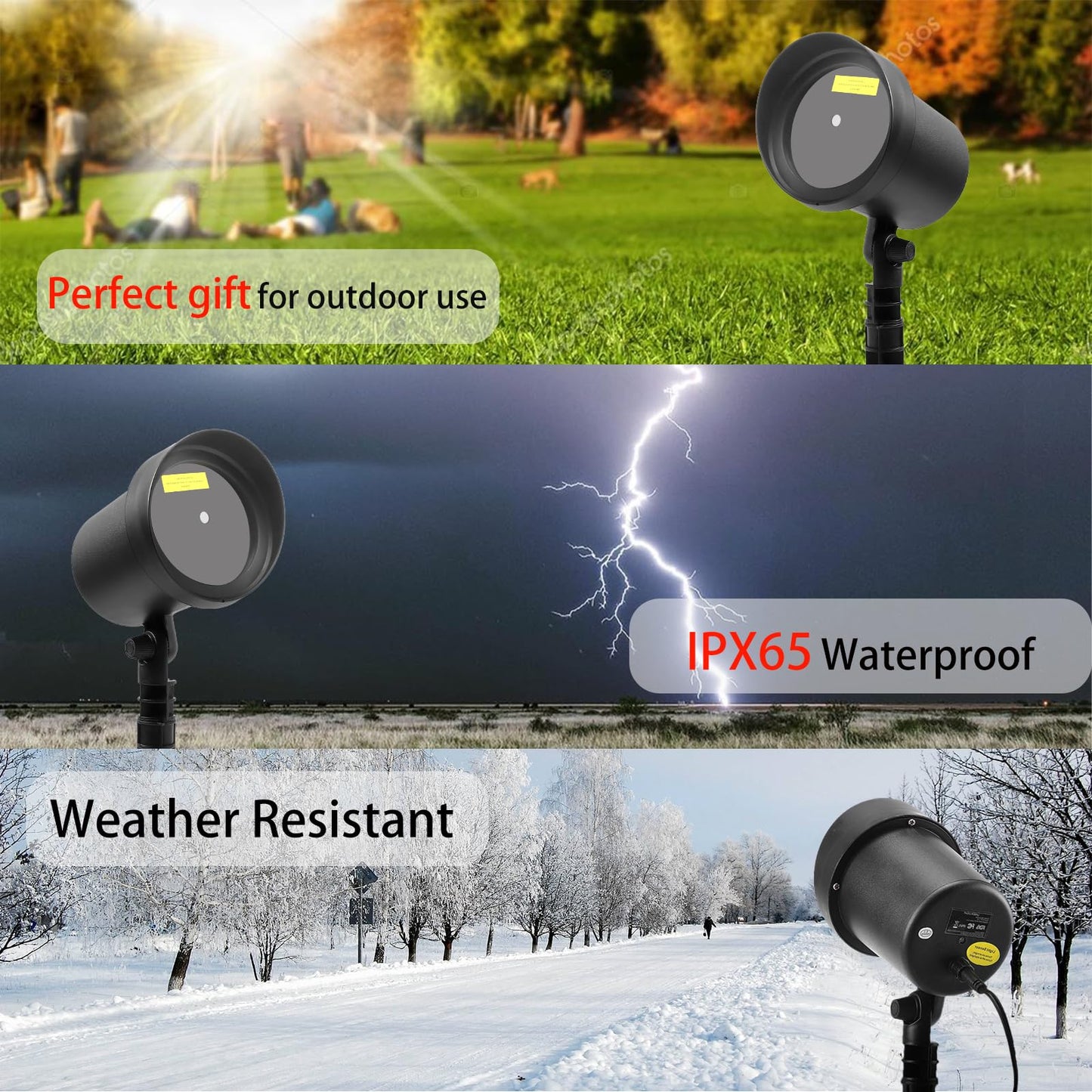 Laser Projector Lights Outdoor for Christmas, Motion Laser Lights Projector, Red & Green Stars Starry Show Dynamic Patterns for Xmas Seasonal Decorative Lighting House Wall Tree Patio Front Yard Lawn
