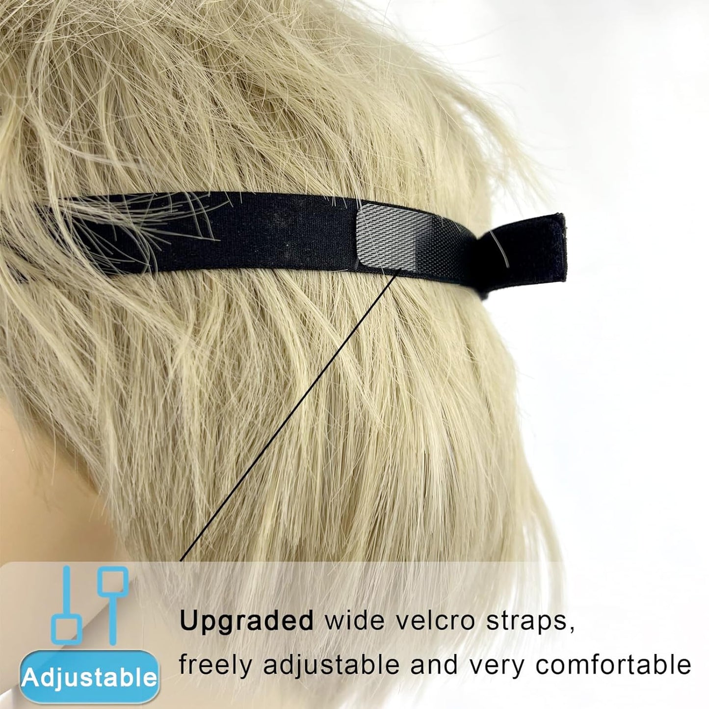 Vandorla Eye Patches for Adults and Kids, 2 Pcs 3D Eye Patch Black Adjustable Medical Eyepatch for Lazy Eye Amblyopia Strabismus and After Surgery (Right Eye)