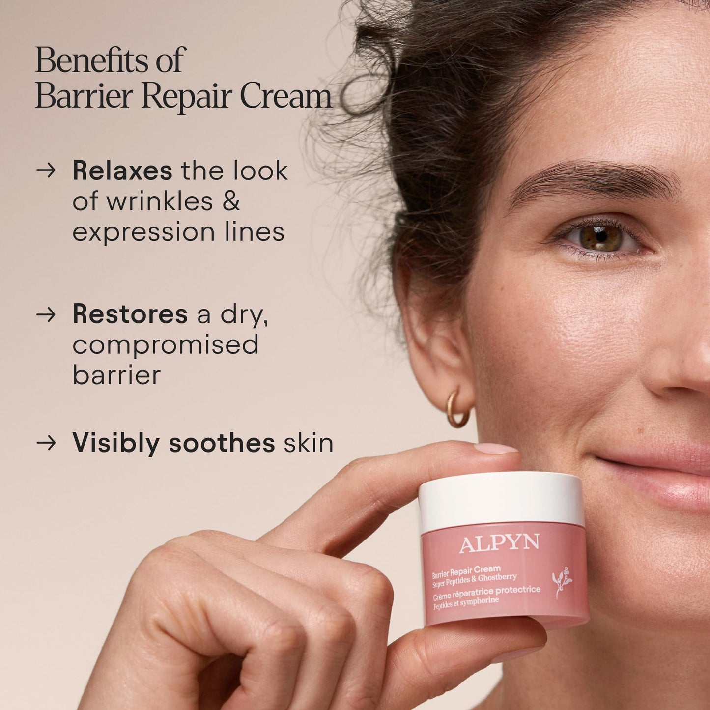 ALPYN Mini Barrier Repair Cream - Super Peptides & Ghostberry Moisturizer for Eczema I Deep Wrinkle Repair I Calm & Soothe Again