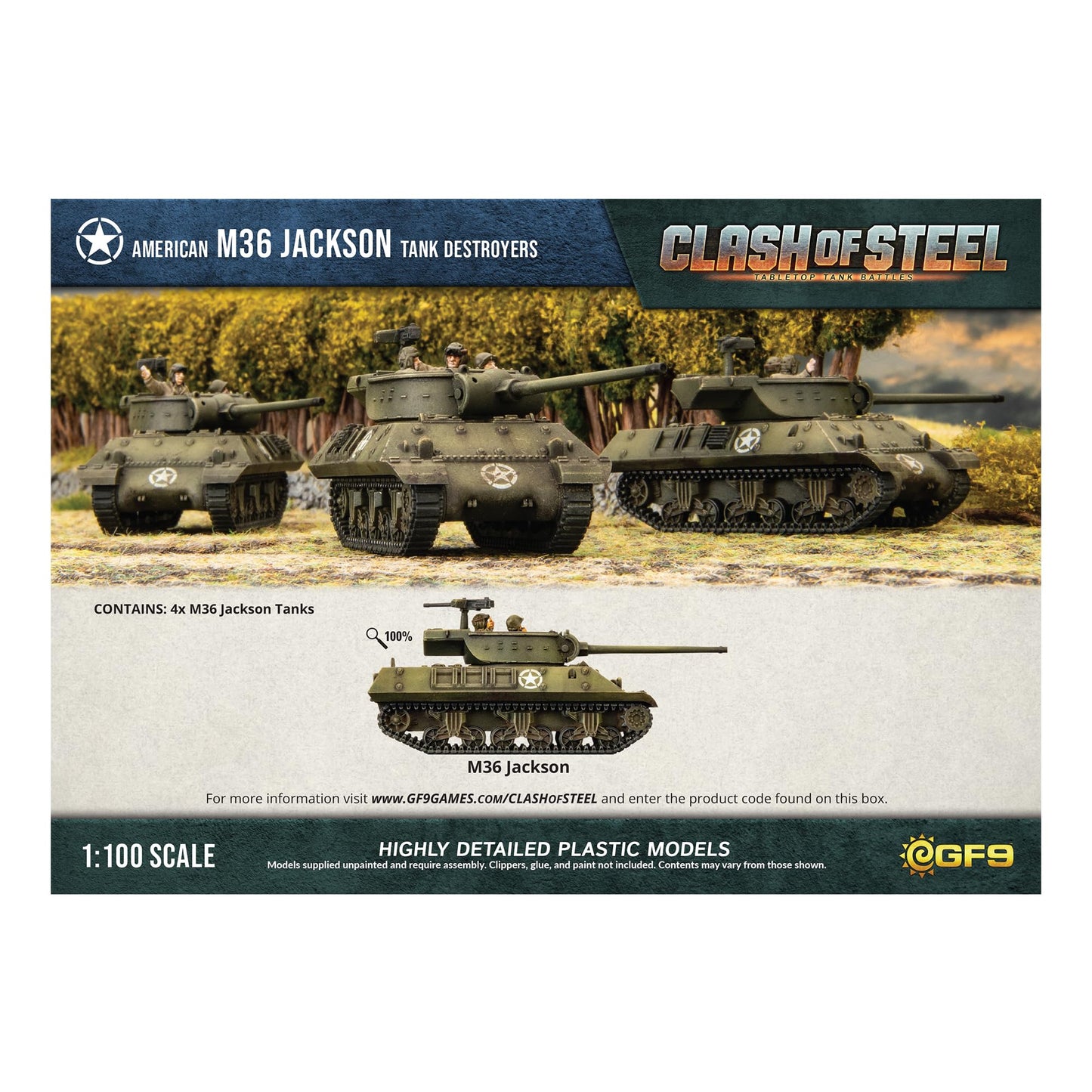 Gale Force Nine - Clash of Steel - M36 Jackson Tank Destroyers