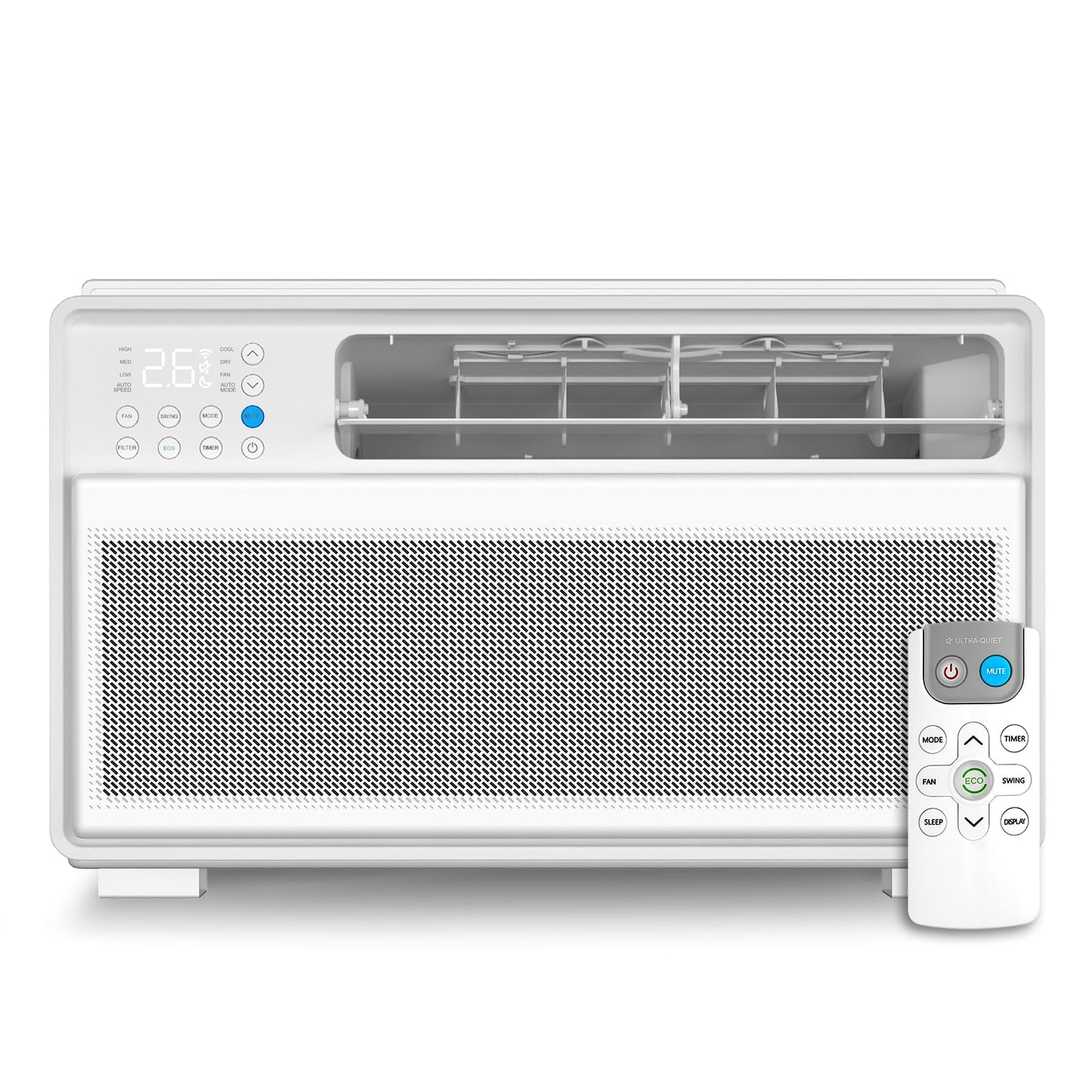 Zafro 12000Btu Window Air Conditioners Cool Up To 550 Sq. Ft,2 Cooling & 4 Fan Speeds,Ultra-Quiet, Remote Control, Sleep Mode &