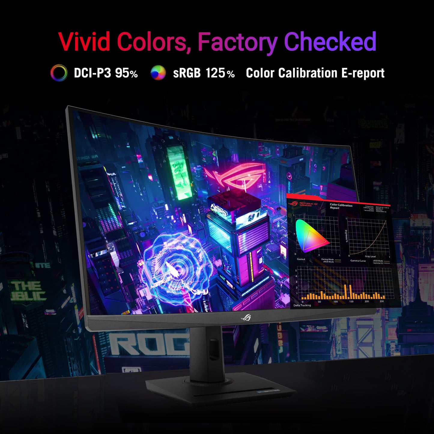ASUS ROG Strix 32” 1440P USB-C Curved HDR400 Gaming Monitor (XG32WCMS) - QHD (2560x1440), 280Hz, 1ms, Fast VA, Extreme Low Motion Blur Sync, DisplayWidget, Tripod Socket, AI Gaming, 3 yr Warranty