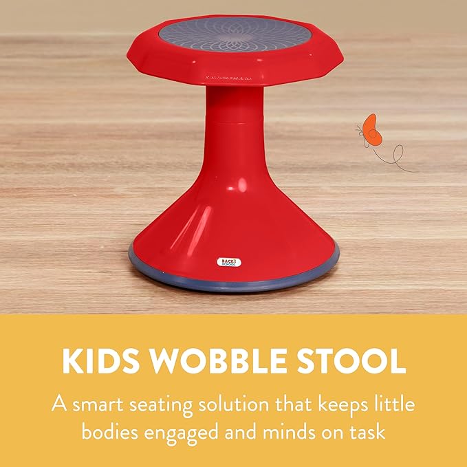 Back2School Express Wobble Stool, 15", Flexible Seating, Red