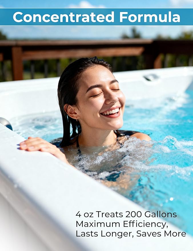 Metal Remover for Hot Tub & Spa, Metal & Stain Control, Prevents Metal Stains Formation and Corrosion, Compatible with Any Spa, Fast-Acting & Easy to Use, 32oz