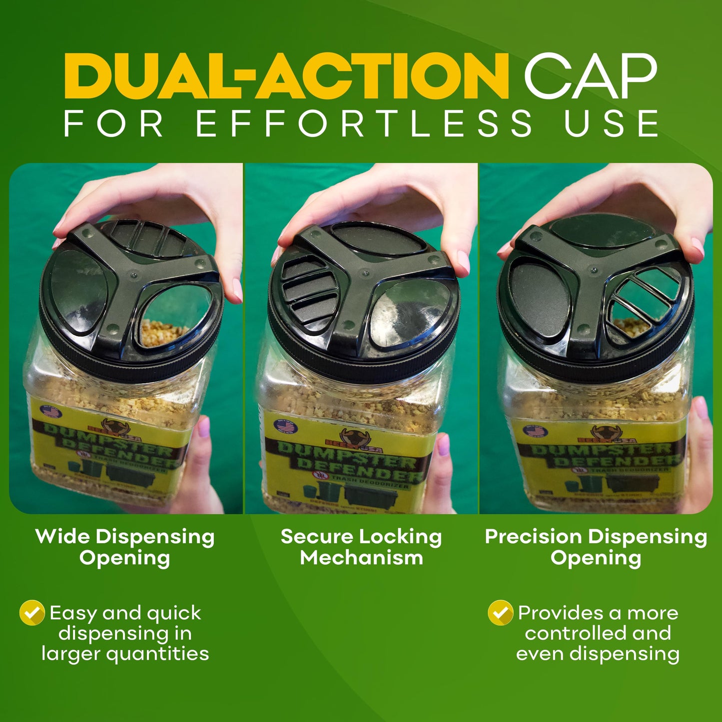 BEEST Dumpster Defender - 1.5lbs Outdoor Trash Can Deodorizer & Liquid Waste Absorber (Made in USA) Biodegradable Trash Can Odor Eliminator - Powerful Garbage Deodorizer for Always-Fresh Bins - 7 Cups