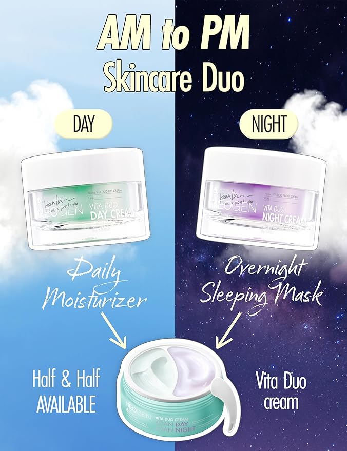 NEOGEN x JOAN KIM Vita Duo Night Cream (50 g / 1.76 Oz) – Hydrating & Cooling & Relaxing Night Cream with Vitamin E and Lavender – Korean Skin Care