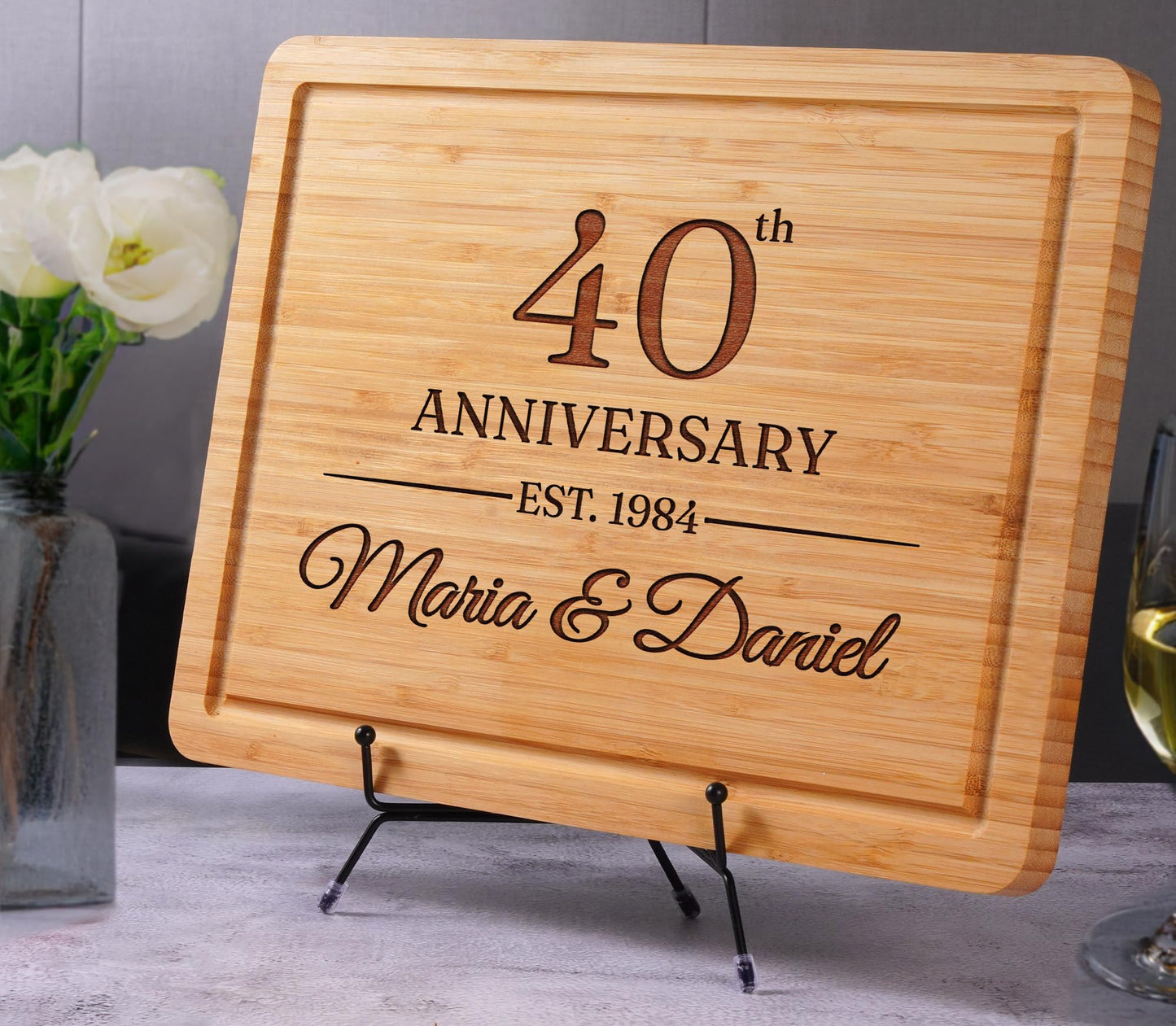 Anniversary, Wedding Gifts for Couple 2025, Personalized Cutting Board, Gift for Parents, Him, Her, Valentine's Day, Christmas, Housewarming, Custom Present For Wife, Husband