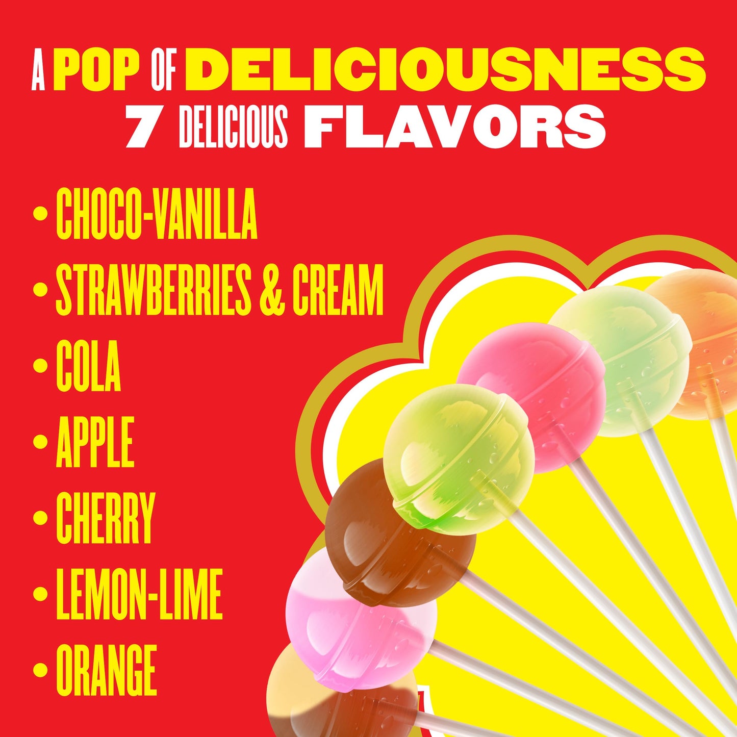 Chupa Chups Classic Bulk Lollipop Assortment, 7 Flavors, Individually Wrapped Candy for Kids (1000 Suckers)