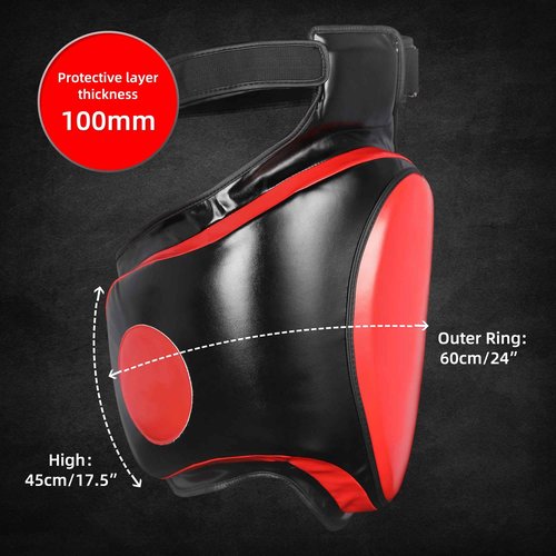 Muay Thai Thigh Pads Kickboxing Thigh Pad Leg Kick Pad for Martial Arts Coach Trainer Taekwondo Sparring Gear Thigh Body Protector (Right Thigh