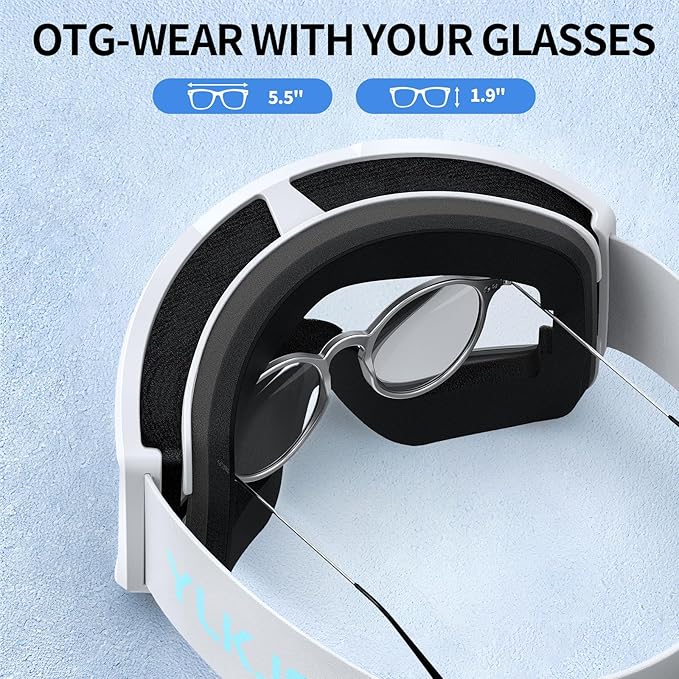 Ski Goggles for Men Women, OTG Snow Goggles, UV Protection Snowboard Goggles for Adult & Youth, Snowmobile, Sledding