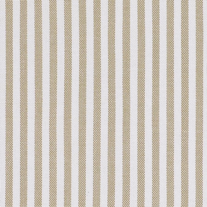 AAAAAcessories D-Shaped Chair Cushions, 2" Thick Dining Chair Pads with Ties and Removable, Machine-Washable Cover, 17" x 16", Set of 6, Natural Sand Pinstripe