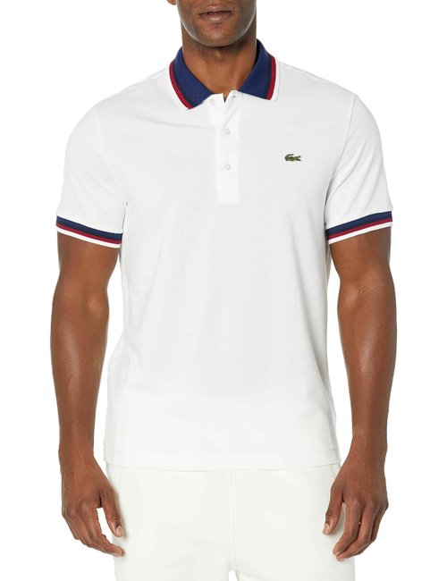 Lacoste Men's Regular Fit Stretch Mini Piqué Polo Shirt