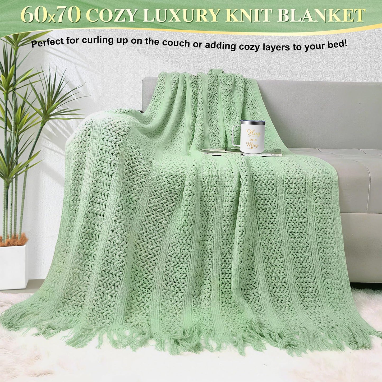Gift Baskets for Women, 11 PCS Unique Birthday Gifts for Women, Self Care Gift Baskets, Thank You, Get Well, Sympathy Inspirational Friendship Gifts for Mom, Grandma, Sister,Friends (Sage Green)