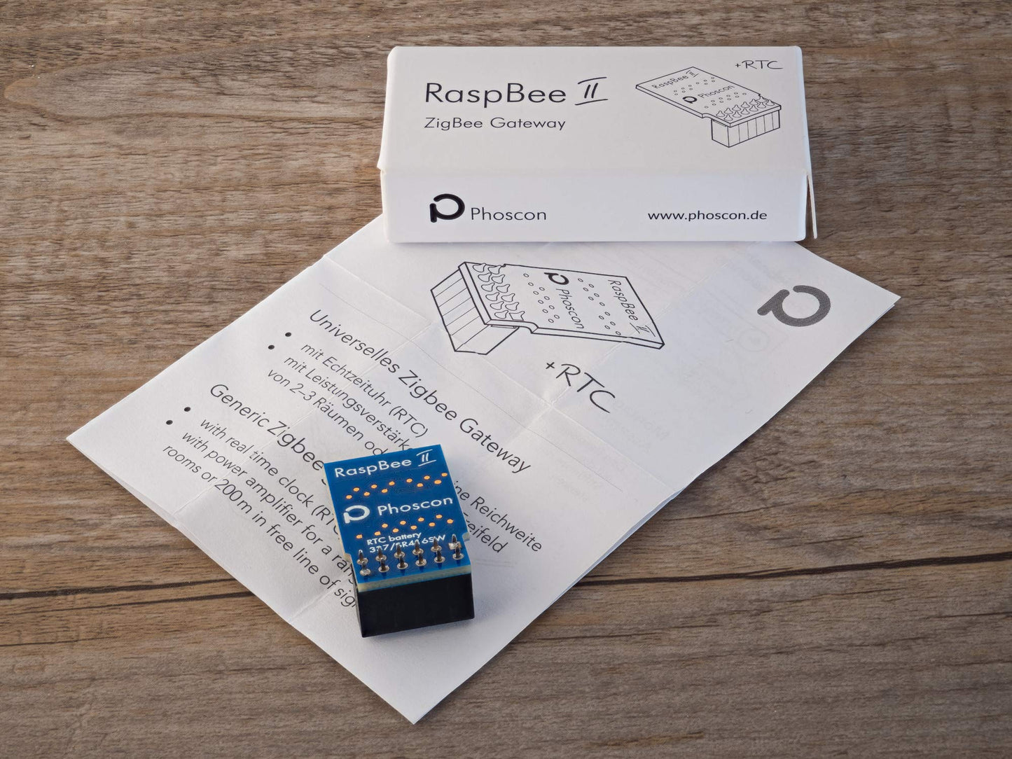 Phoscon Raspbee Ii - Universal Raspberry Pi Zigbee 3.0 Gateway, Includes Deconz & Phoscon App, Home Automation, Home Assistant,