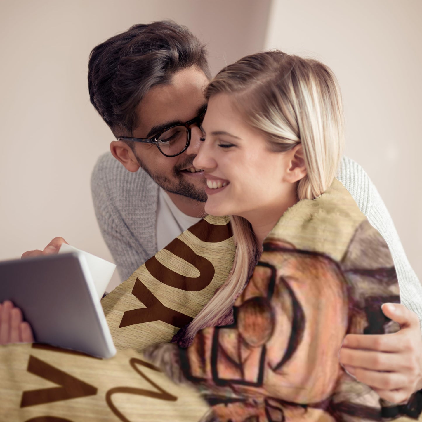 Neuturs I Love You Gifts for Her Him, Girlfriend Birthday Gifts, Christmas Romantic Birthday Gifts for Her Him Girlfriend Wife, Anniversary Wedding Gift for Women Men Couples Blanket 60"X50"