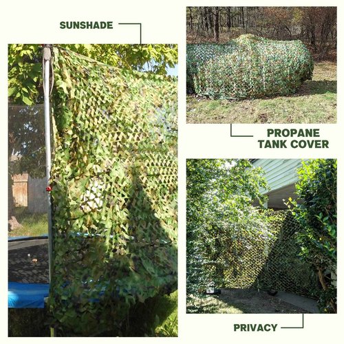 FLYEGO GEN 2 Camo Netting Camouflage Netting Hunting Blind Camo Net Camouflage Nets Military Surplus for Shooting Party Decoration Photograph Car Cover Sunshade（20ftx20ft, Woodland）