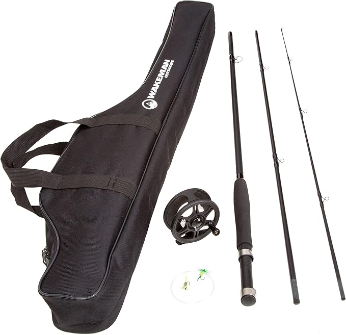 Fly Fishing Rod and Reel Combo - Including Carrying Case, Flies, and Fishing Line - Charter Series Gear and Accessories by...